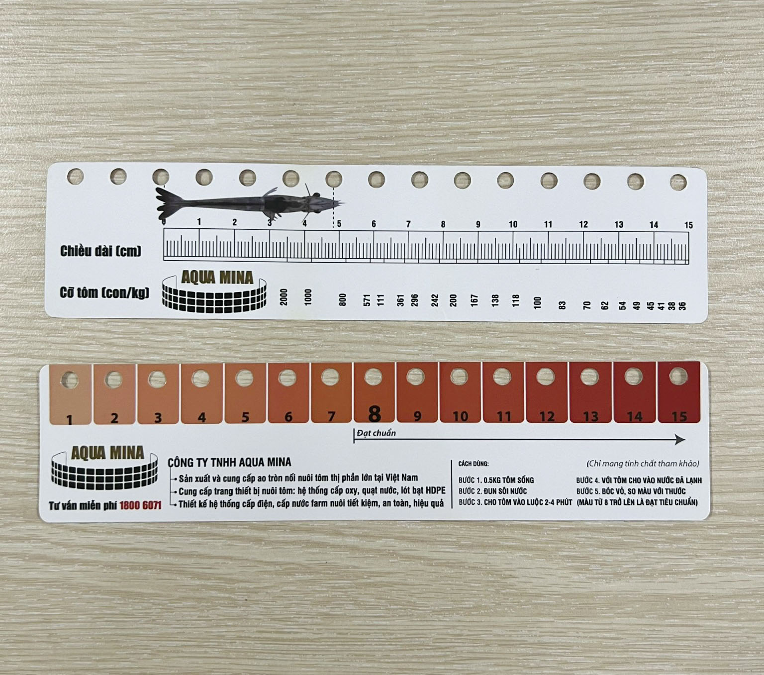 2 Cây thước đo tôm thẻ