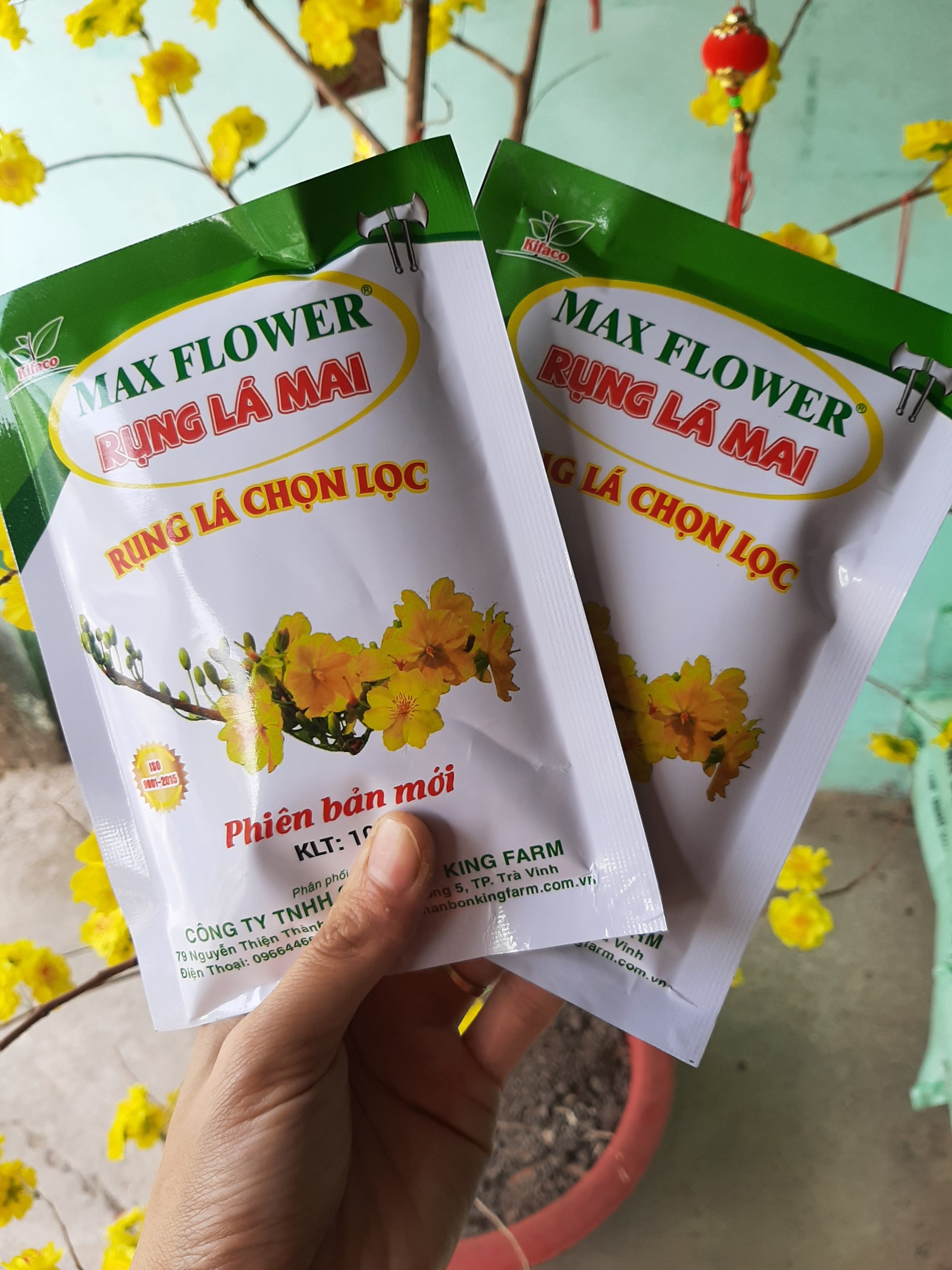 Thuốc xịt rụng lá mai MAX FLOWER gói 100gram - rụng lá chọn lọc, không gây hại cây