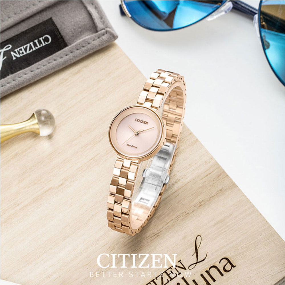 Đồng Hồ Nữ Citizen Dây Thép Không Gỉ EW5503-59W - Mặt Vàng Hồng (Sapphire)