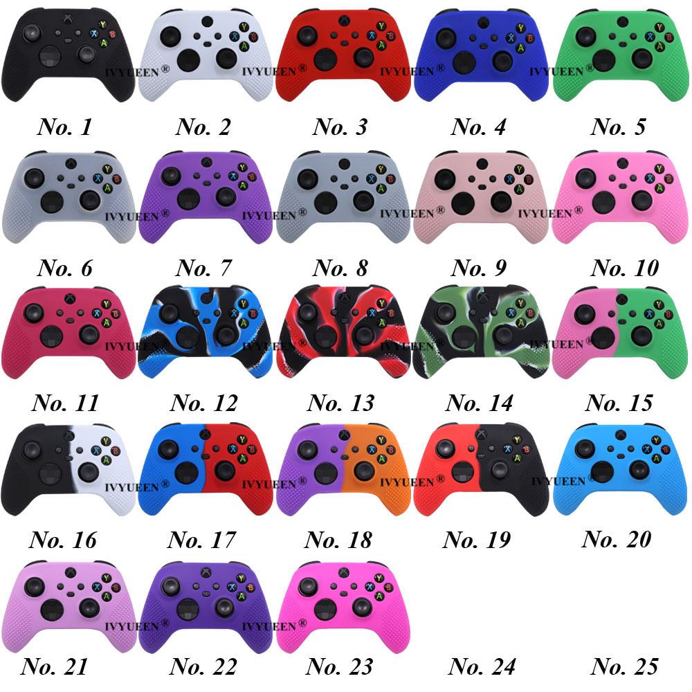 Lớp da bảo vệ mềm chống trượt IVYUEEN cho Bộ điều khiển lõi XBox X S Core Vỏ silicon Grip Gamepad Mix Color Vỏ bảo vệ Màu sắc: Đen