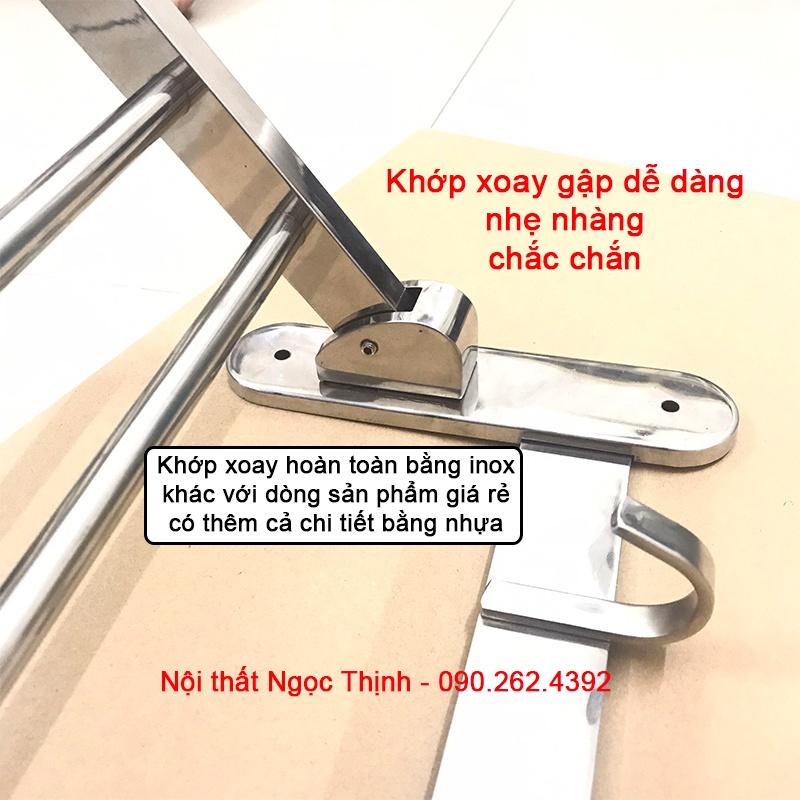 Kệ treo khăn tắm GẬP LÊN XUỐNG MKT-06 inox304 cao cấp máng khăn tầng đa năng