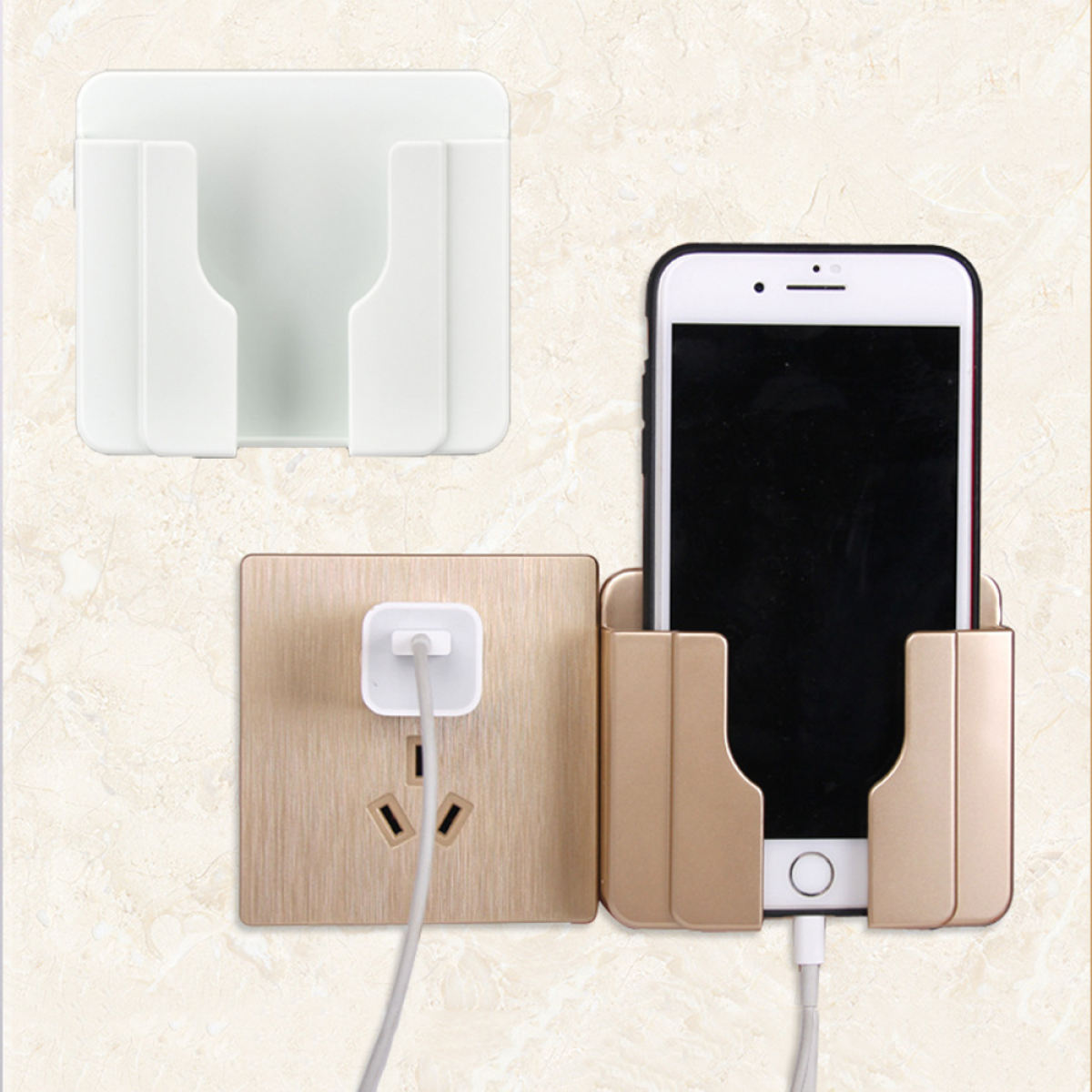 Combo 2 Hộp treo tường đựng điện thoại, remote tivi, máy lạnh, quạt