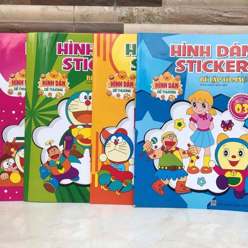 Hình dán STICKER bé tập tô màu