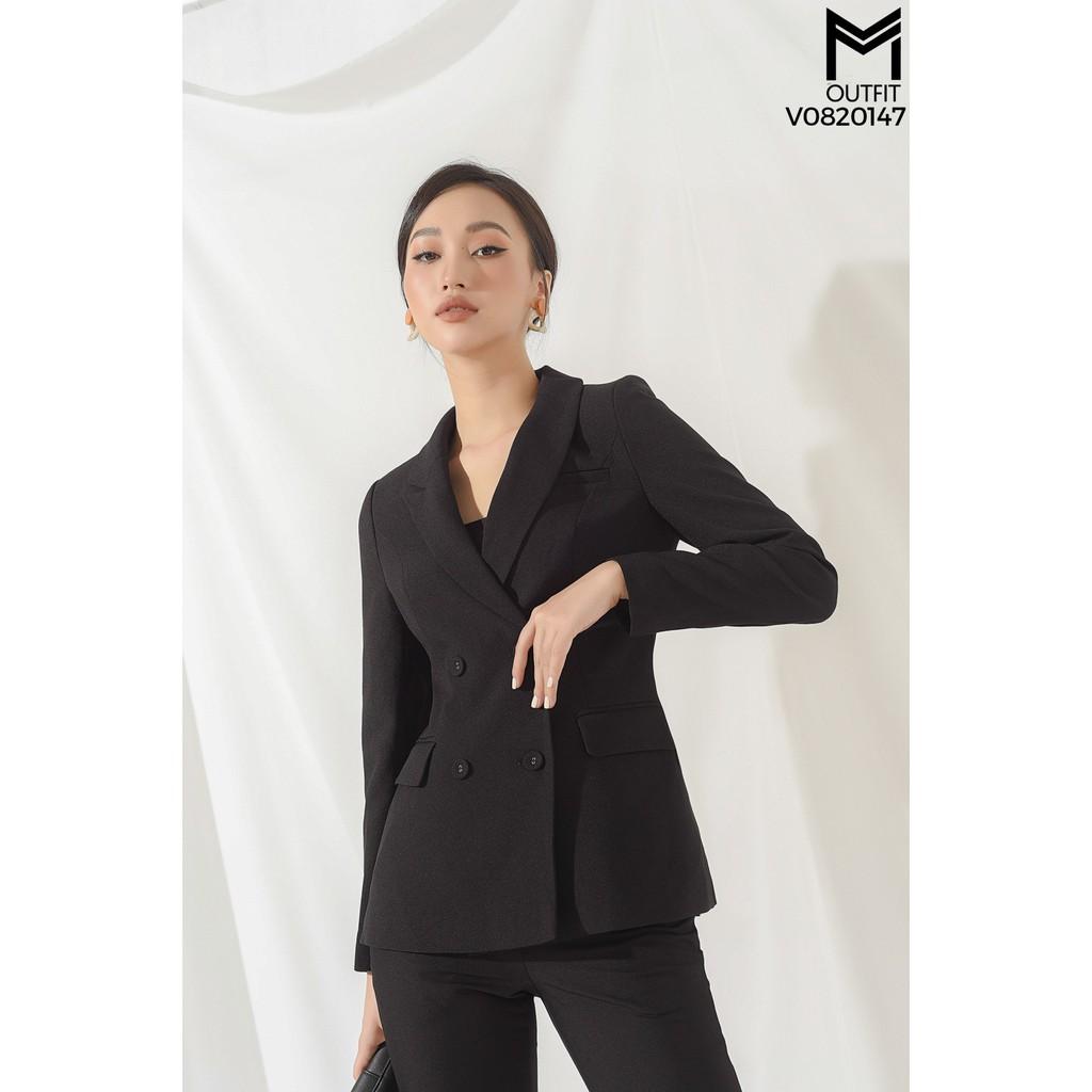 Áo Vest Cổ Bẻ, Trang Trí 4 Cúc Mắt Cáo MMoutfit V0820147