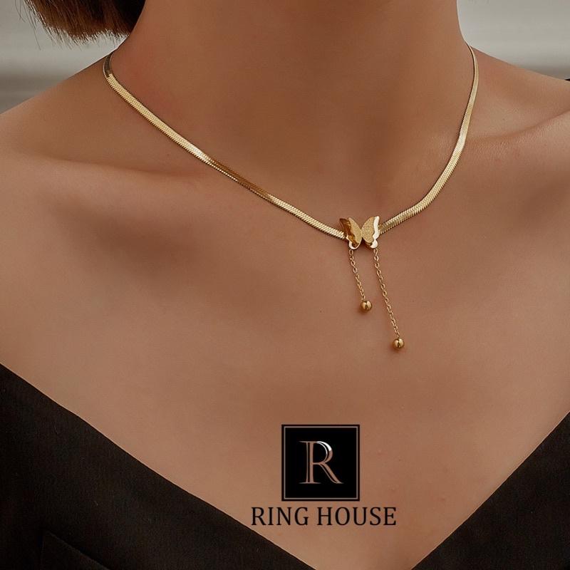 (TITAN) DÂY CHUYỀN CHOKER NỮ CON BƯỚM