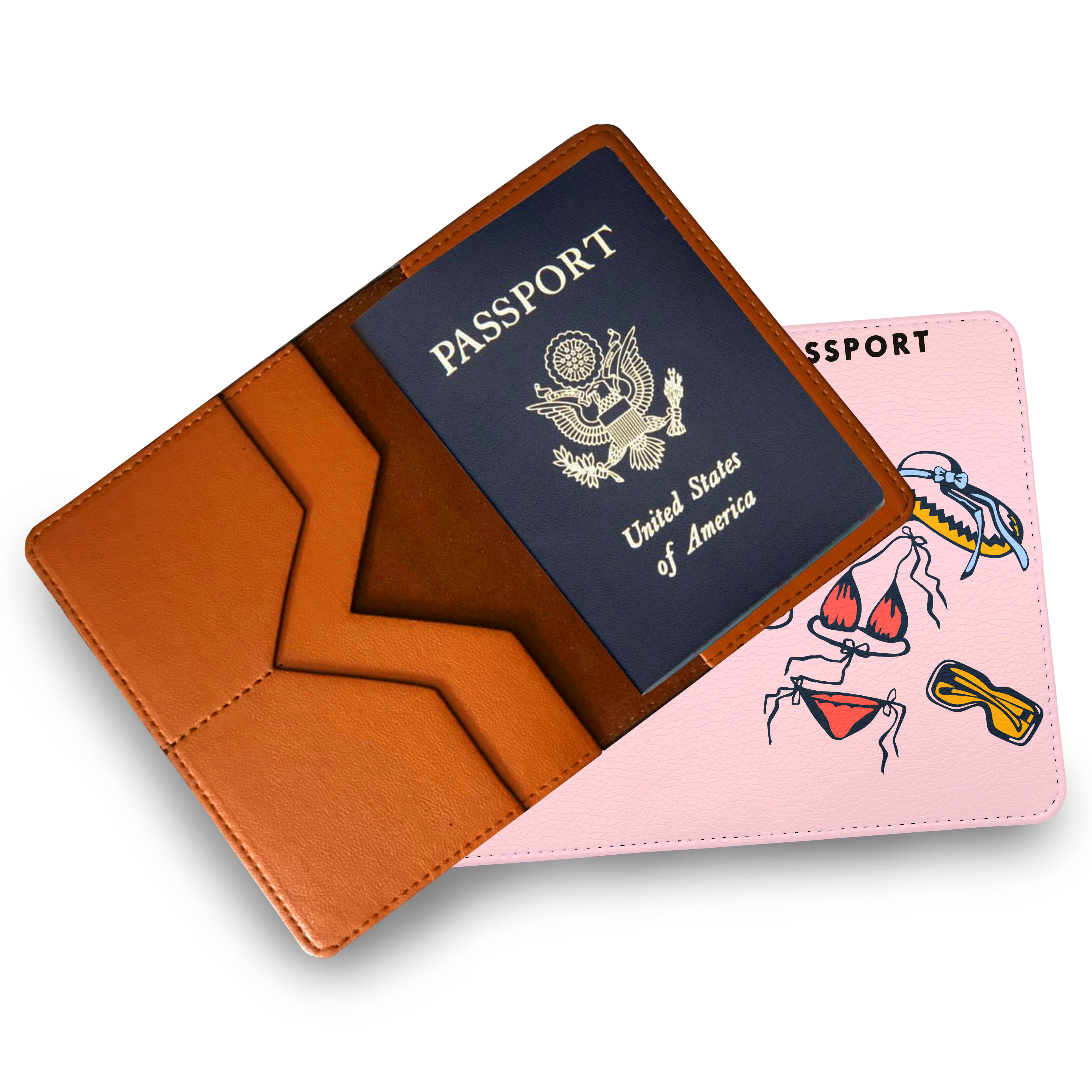 Bao Da Hộ Chiếu Và Thẻ Phụ Kiện DU LỊCH BIỂN - Ví Đựng Passport Du Lịch CUTE - Passport Cover Holder TROPICAL - Đơn Giản - Độc Đáo - Vintage - LT037