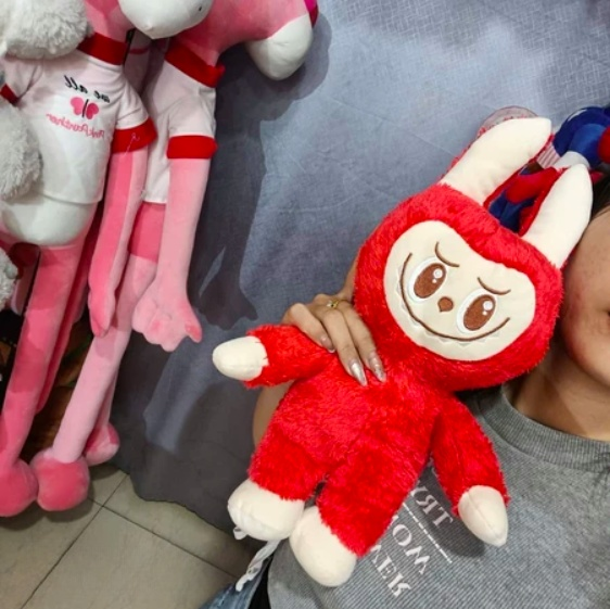 Thú nhồi bông Labubu đáng yêu cho bé - Size 43cm - Quà tặng gấu bông Labubu lông xù nhiều màu sắc