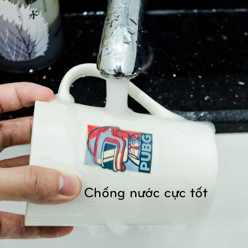 Bộ 60 Sticker Decal Dán Bằng Nhựa - Màu Đẹp Sắc Nét Chống Thấm Nước Phong Cách Chibi - Chủ Đề PUBG