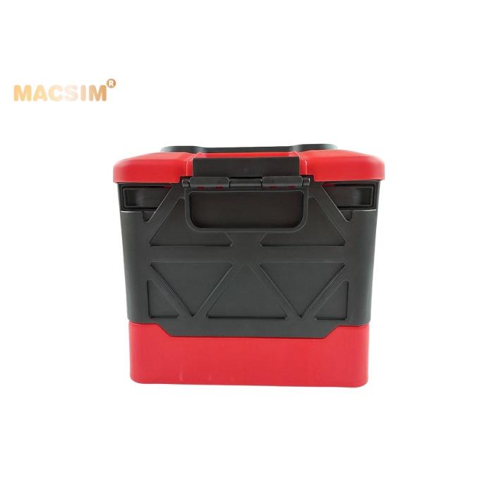Hộp đựng đồ gấp gọn 2 ngăn 50L màu đỏ pha đen kích thước 50cm x 34cm x 31cm - hộp đựng đồ trong cốp ô tô hiệu Macsim