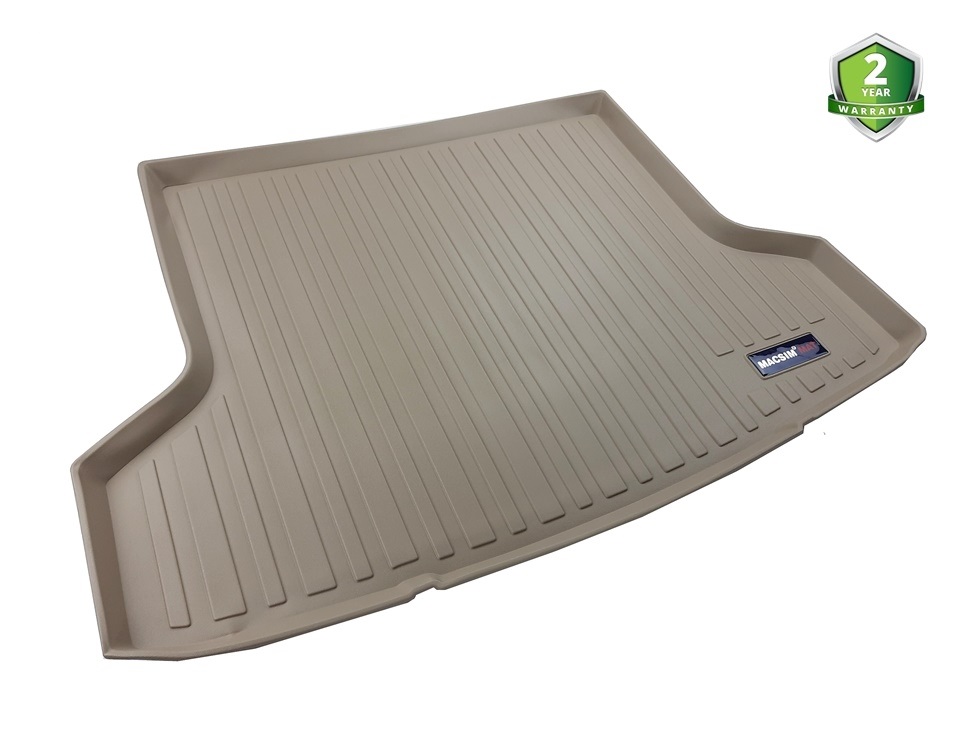 Thảm lót cốp ô tô Mitsubishi Attrage (2016-Nay) MACSIM màu be (D0204) – TPV cao cấp, chuẩn form, dễ vệ sinh (mã 05)