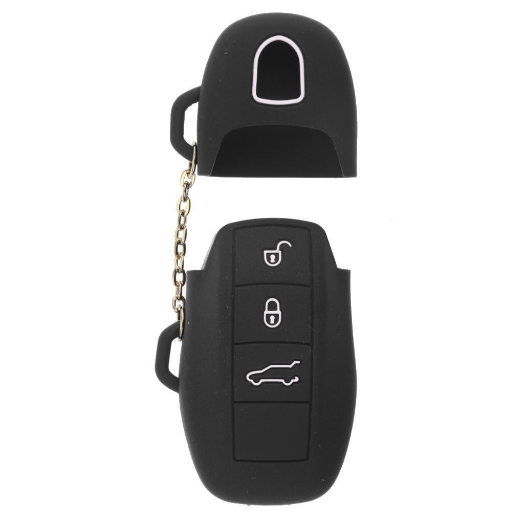 Auto -Buttons Remote Key Fob Case Silicone For - Black