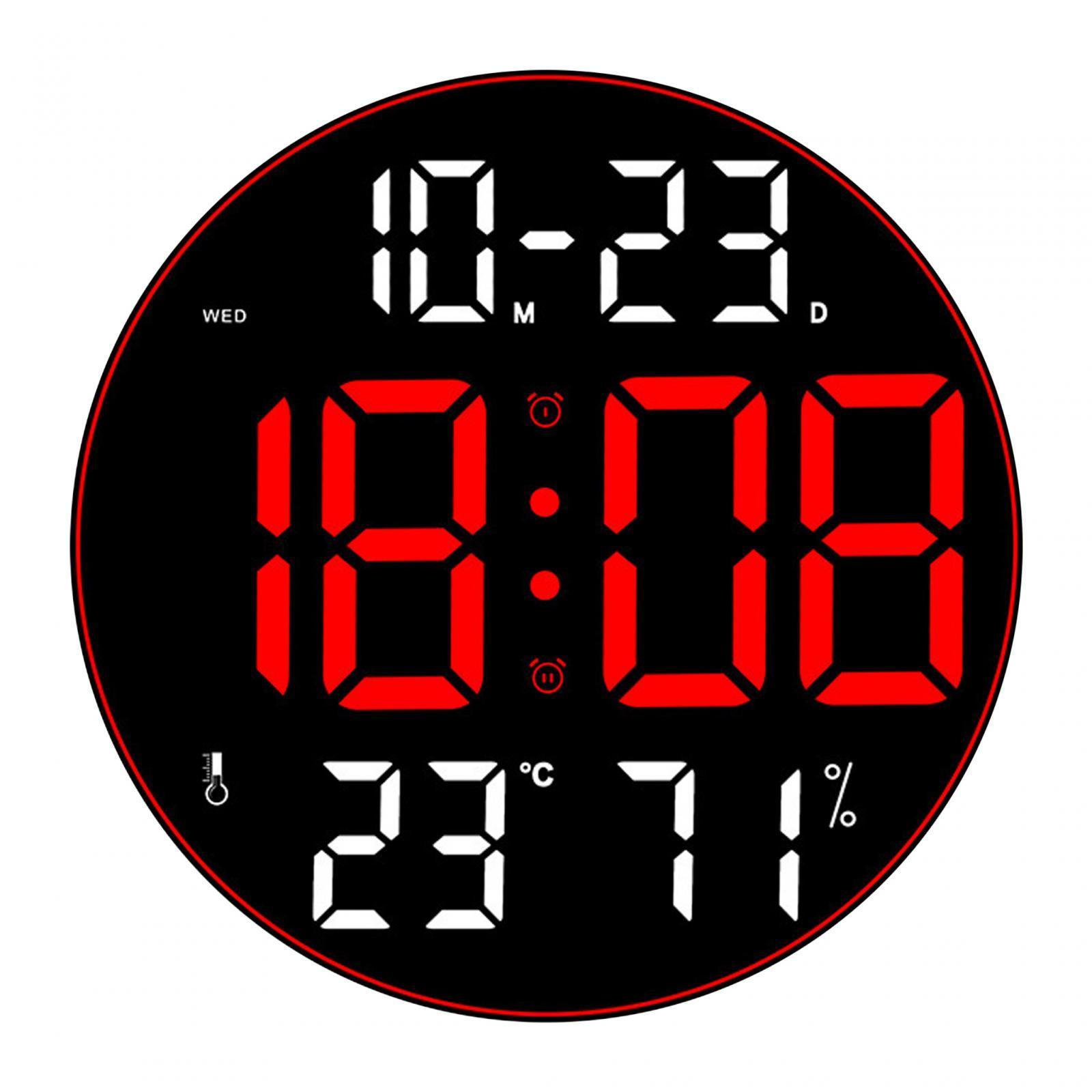 Digital Clock Alarm Clock Modern Table Simple Remote Control LED Clocks LED Wall Desk Clock for Apartment Office Living Room Hotel Hall Cafe