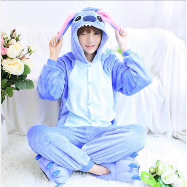 Combo bộ đồ stich kèm dép siêu cute