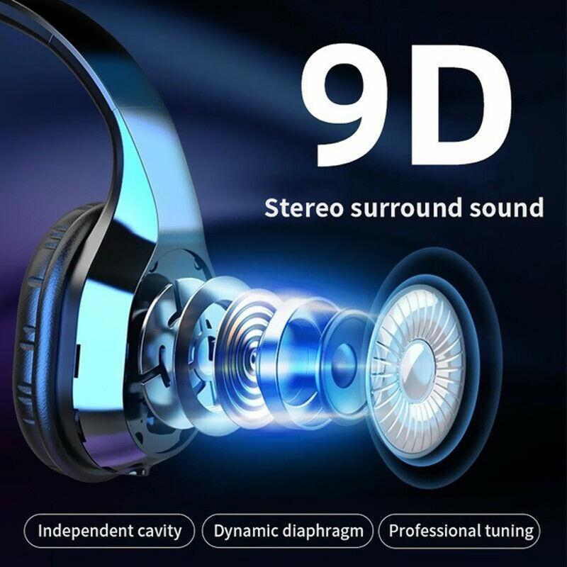 Tai Nghe Bluetooth Tai Nghe Không Dây 9D Stereo Âm Thanh Vòm Tai Nghe Tai Nghe Nhạc Với Bộ Phát Cho Truyền Hình Điện Thoại Máy Tính