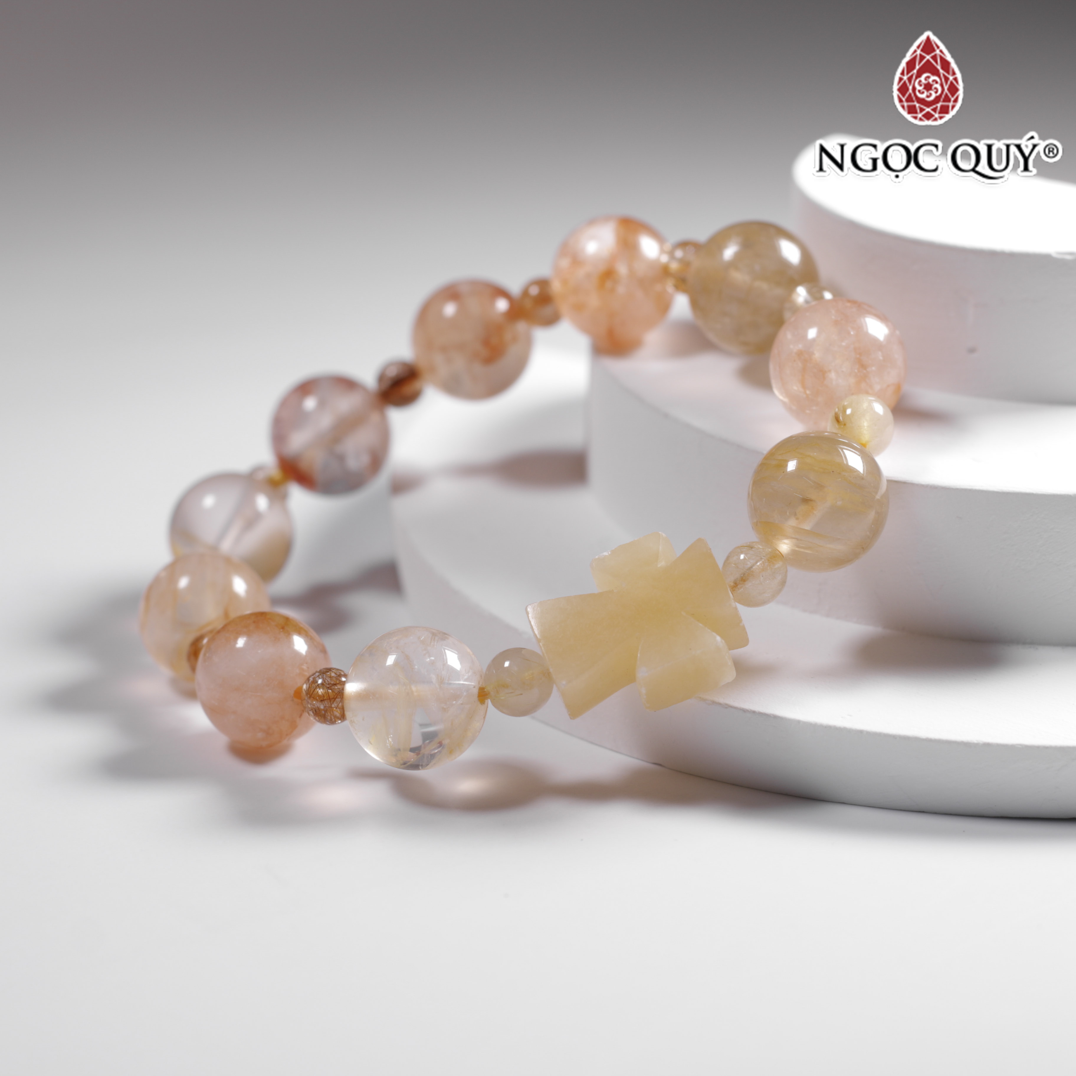 Vòng mân côi đá thạch anh ưu linh - Ngọc Quý Gemstones