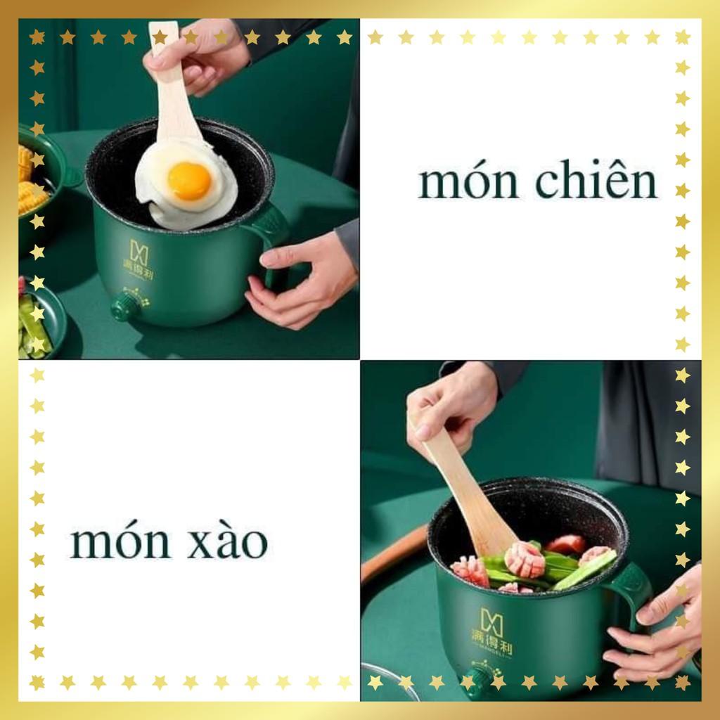 Nồi Lẩu Điện Đa Năng , Ca Nấu Mì Chống Dính ,Nồi Cơm mini 2 NẤC NHIỆT Kèm Giá Hấp Tiện Lợi