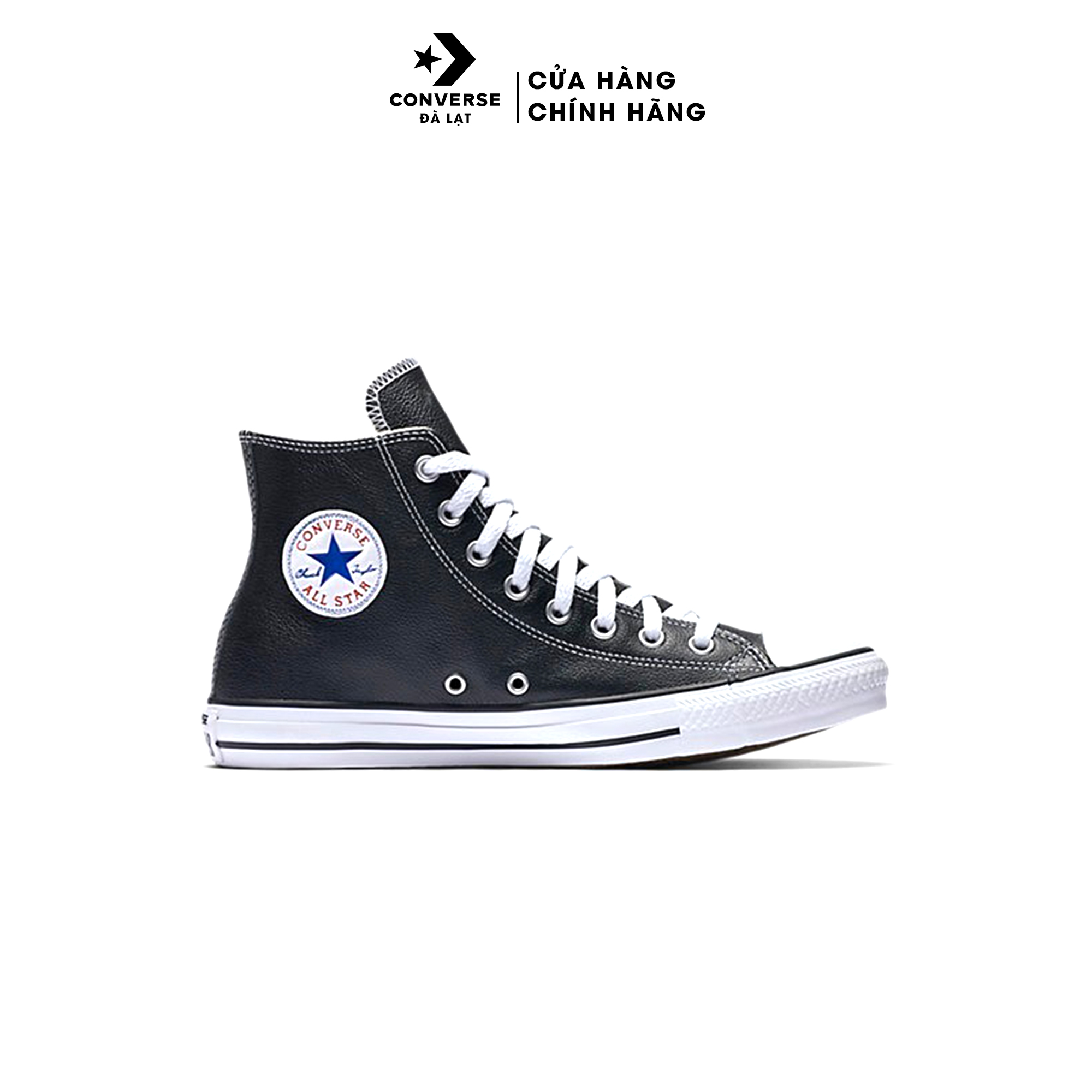 Giày sneakers cổ cao unisex Converse Chuck Taylor All Star Leather 132170C