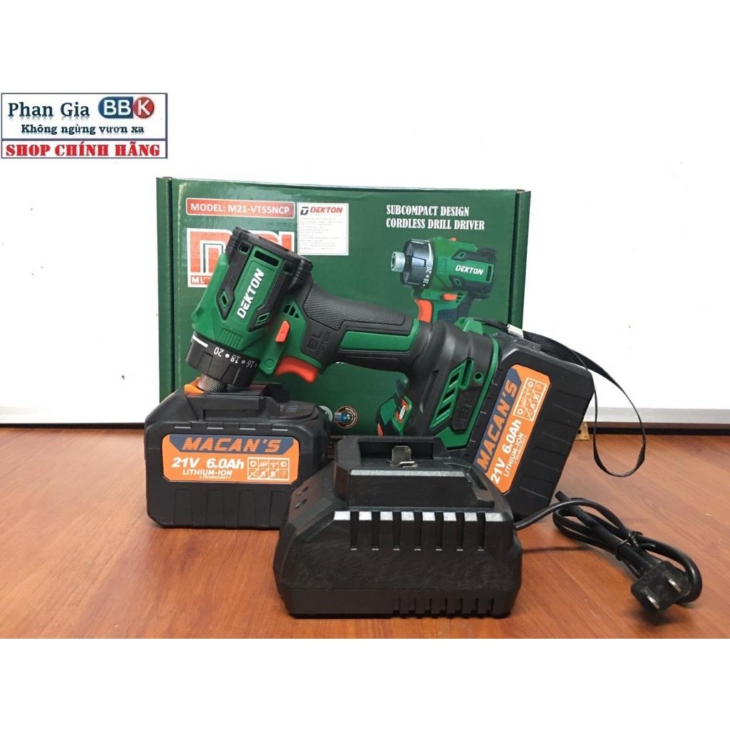 Máy chuyên vít trượt dùng pin Dekton M21-VT55NCP /Lực siết 55N.w/ 2 PIN 15 CELL/Chân pin phổ thông