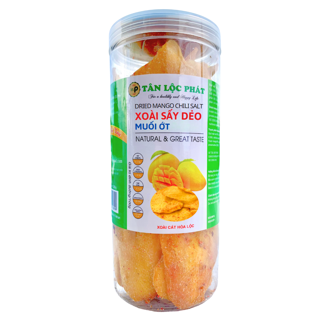 XOÀI SẤY MUỐI ỚT TÂN LỘC PHÁT HŨ 250G