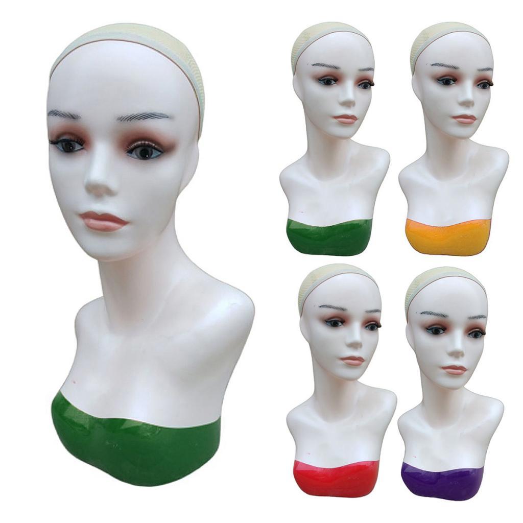 Female Mannequin Head Manikin Bust Stand For Wig Hat Jewelry Display