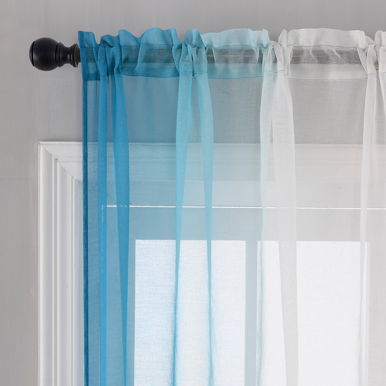 Rèm cửa Ombre Sheer 2 ngăn chất liệu vải voan sang trọng