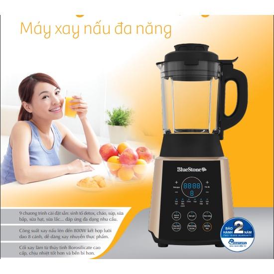 Máy Làm Sữa Hạt &amp; Xay Nấu Đa Năng Bluestone BLB-6033, Cối Thủy Tinh Borosilicate 1.75L - 9 Chức Năng Công Suất 1600W, Hàng chính hãng