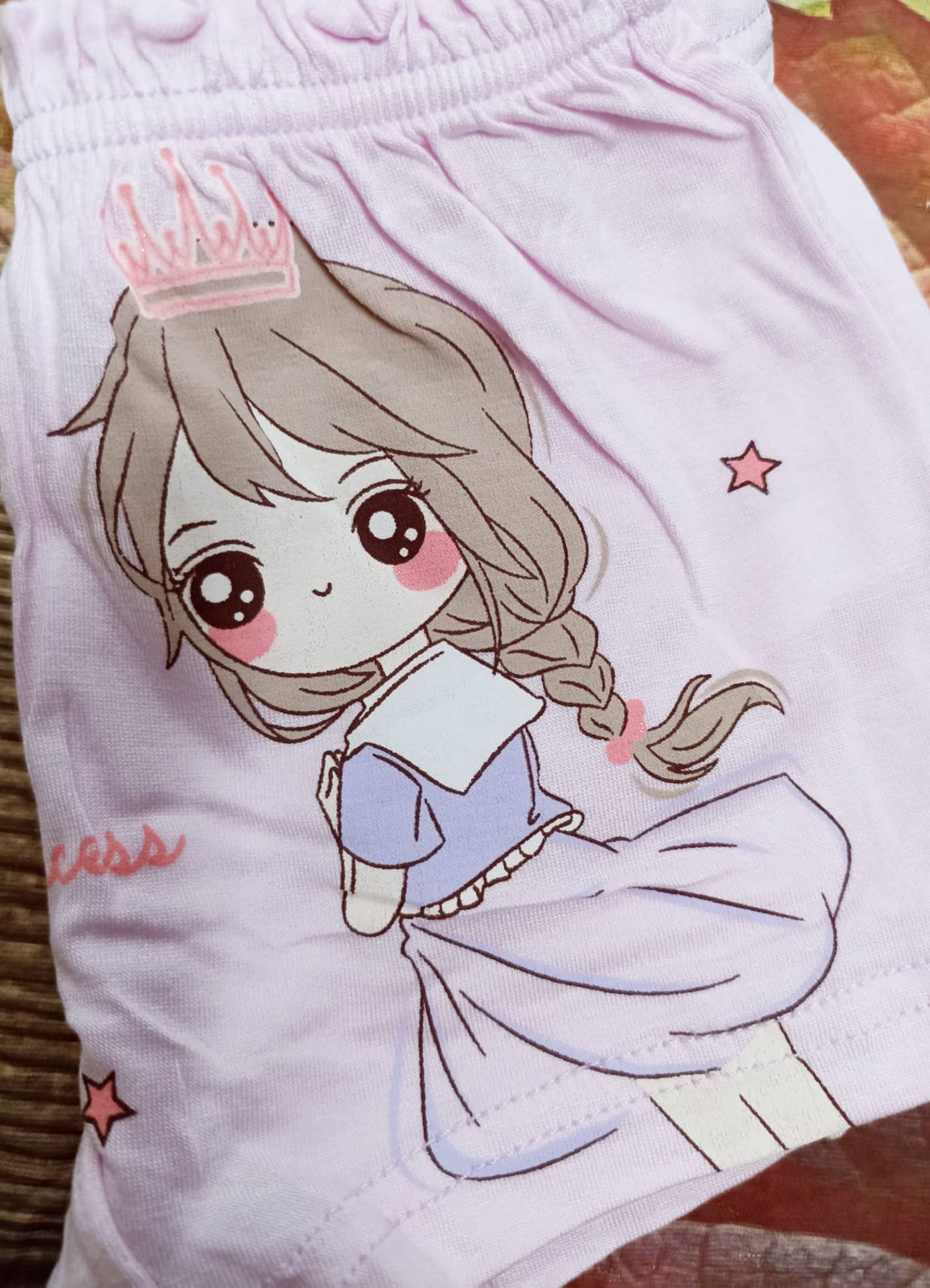 Set 5 quần chip Princess cotton lạnh cho bé gái từ 9kg đến 38kg