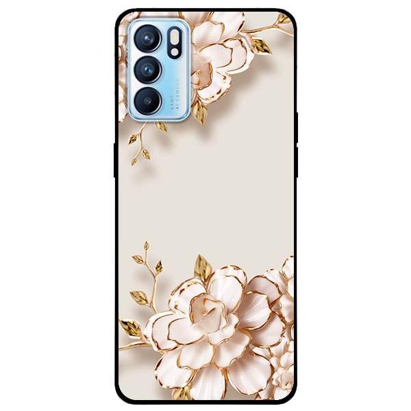 Ốp lưng dành cho Oppo Reno 6 - Reno 6 Z mẫu Tranh Hoa Nền Trắng