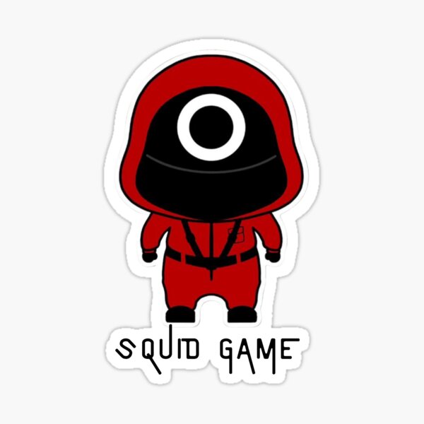 Bộ Sticker SQUID GAME Trò Chơi Con Mực  decal hình dán mũ bảo hiểm, laptop, ipad, vali, đàn