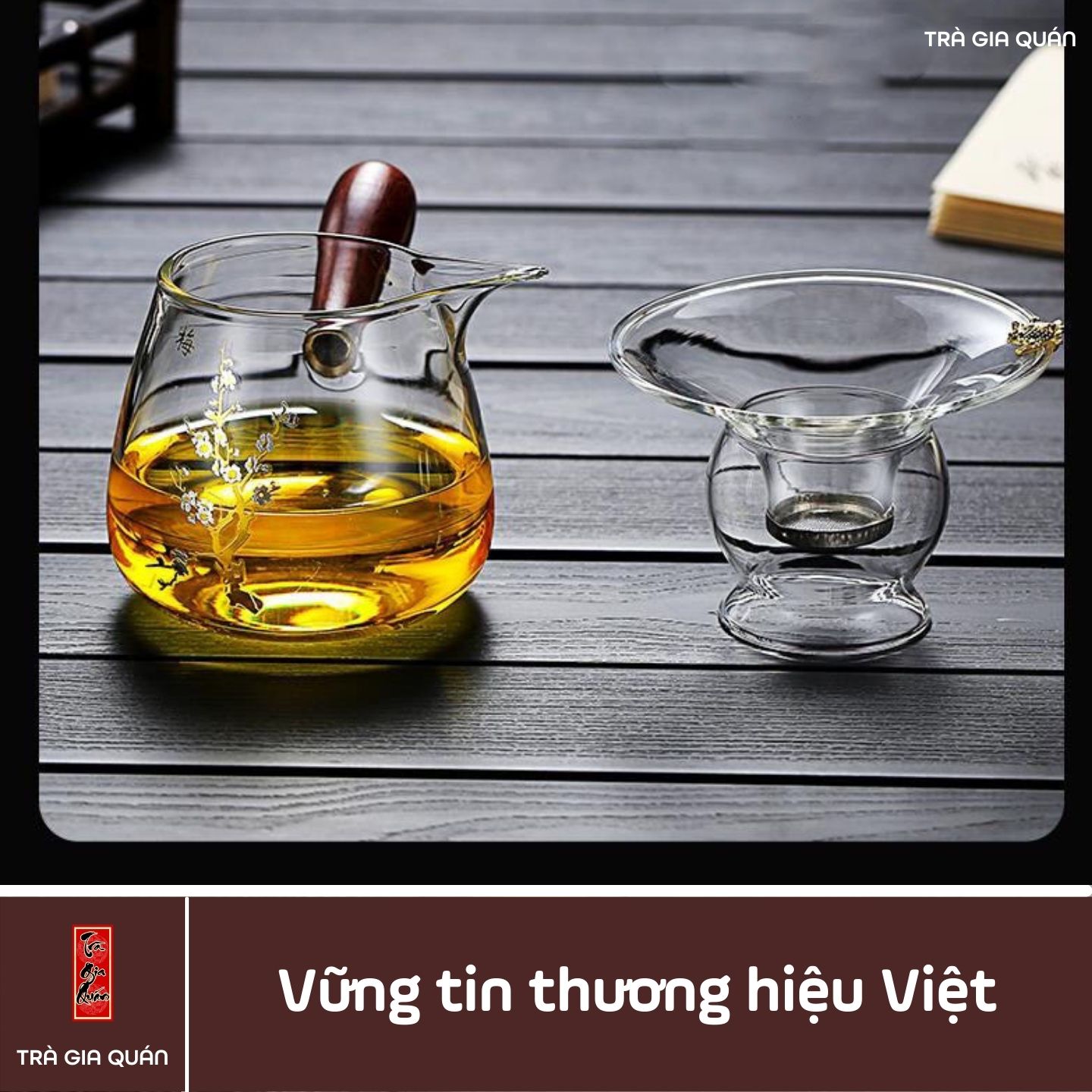 TT 16 Tống Trà Thủy Tinh Chịu Nhiệt Cao Cấp Dung Tích 350 ml