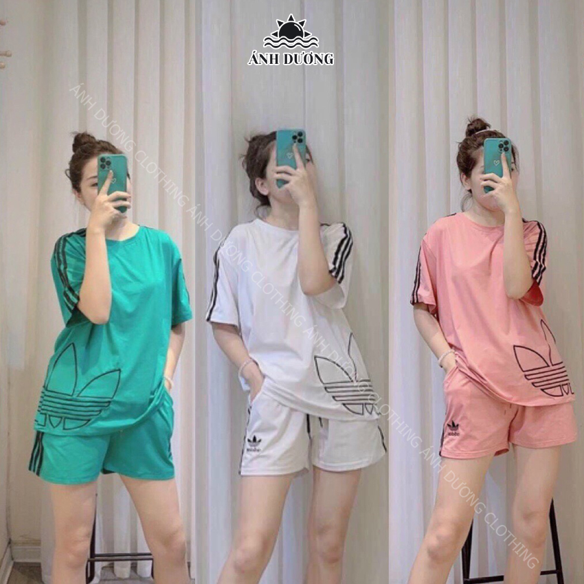 Bộ thể thao nữ mùa hè quần đùi áo tay ngắn vải thun tici Ánh Dương Clothing MS121 kiểu dáng trẻ trung năng động