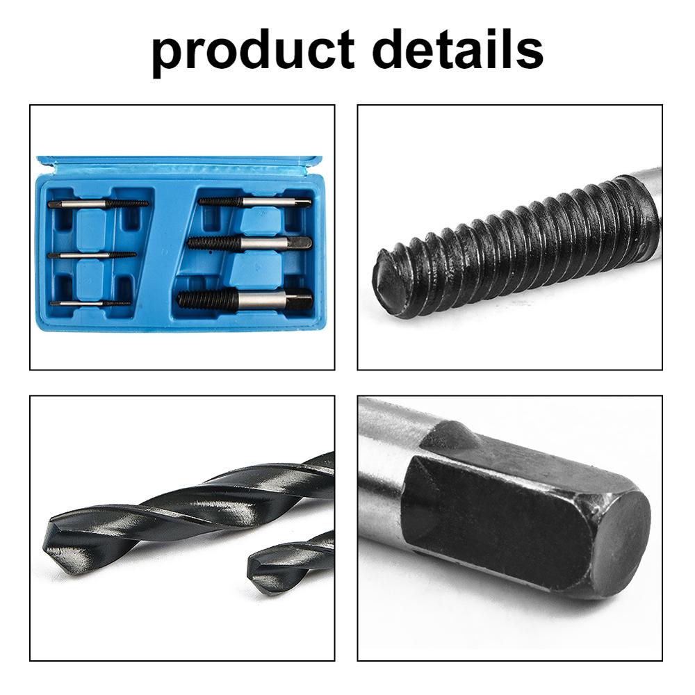 12Pcs Bolt Removal Tool Set Manual Screw Remover Rust Screw Broken Screws Stuck Screw Extractor Kit