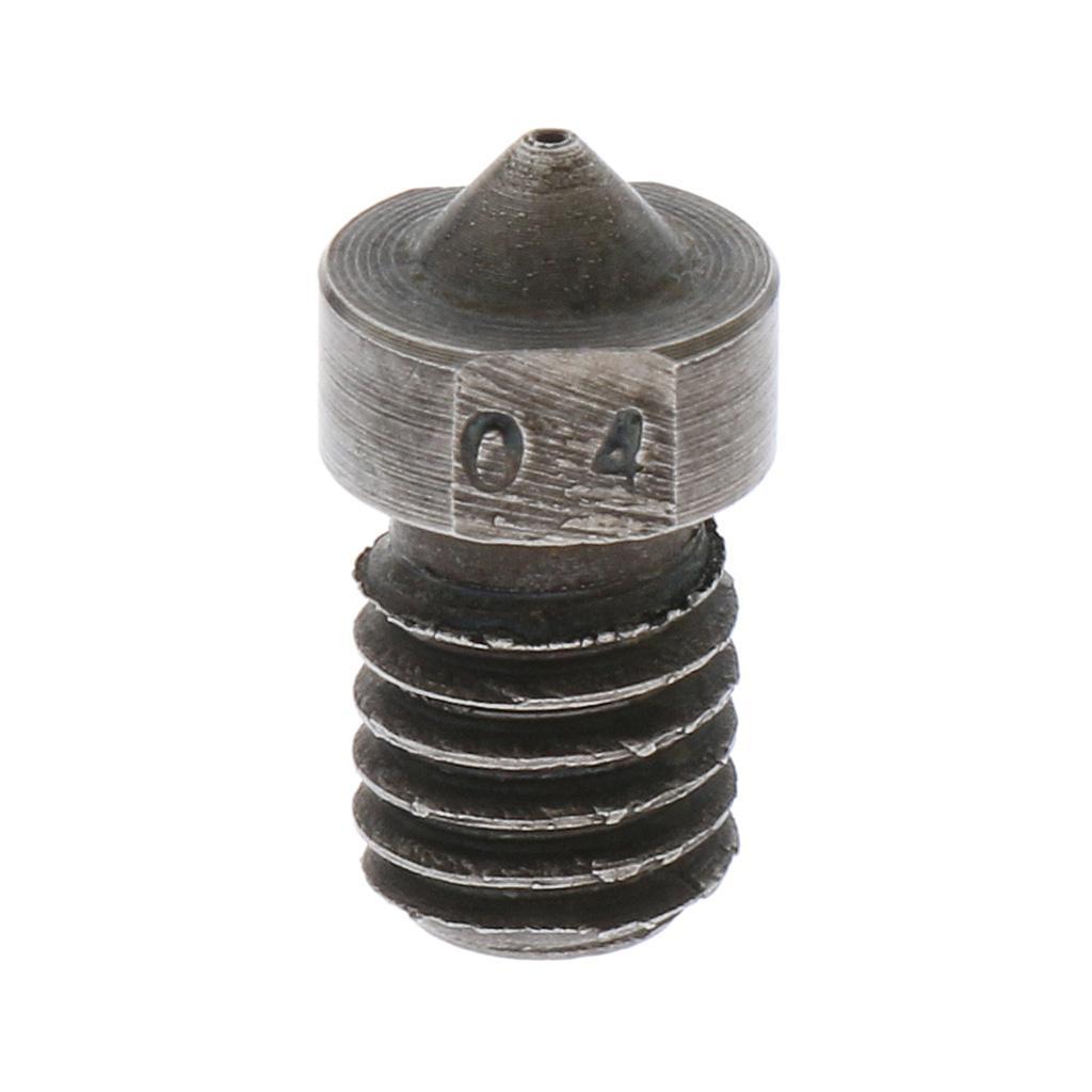 Replacement M6 Steel 0.4mm Extruder Nozzle 1.75mm for 3D Printer Parts