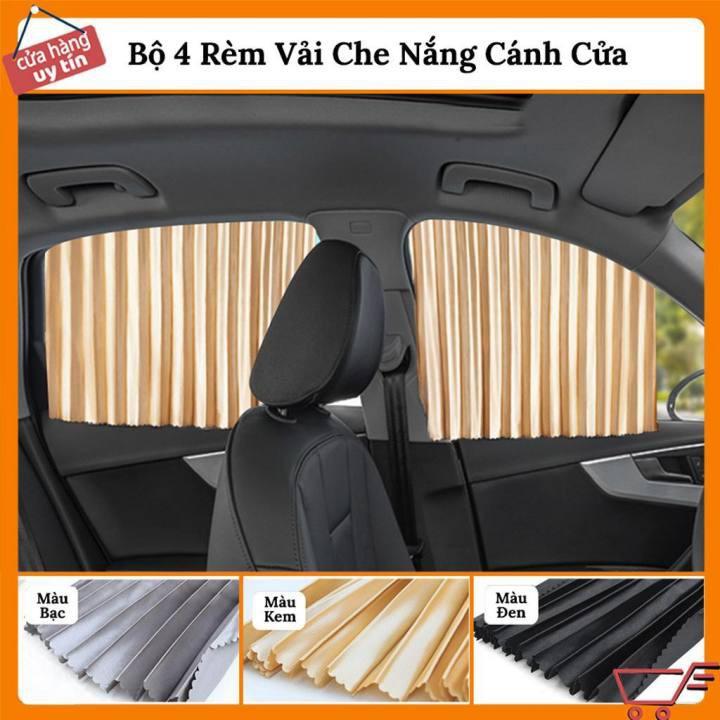 Bộ Combo 4 Rèm Vải Che Nắng Cách Nhiệt 4 Cánh Cửa Xe Hơi, Ô Tô