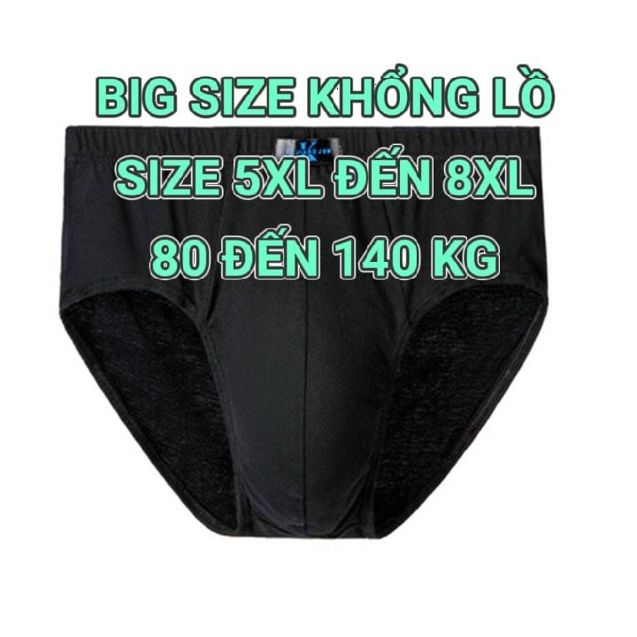 Quan lot nam tam giác cotton thoáng khí thoải mái BIG SIZE 5XL ĐẾN 8XL(80 đến 140 KG) quần sịp nam quần lót nam cao cấp