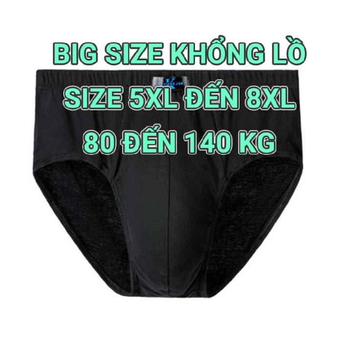 Combo 4 Quan lot nam tam giác cotton thoáng khí thoải mái BIG SIZE 5XL ĐẾN 8XL quần sịp nam cao cấp