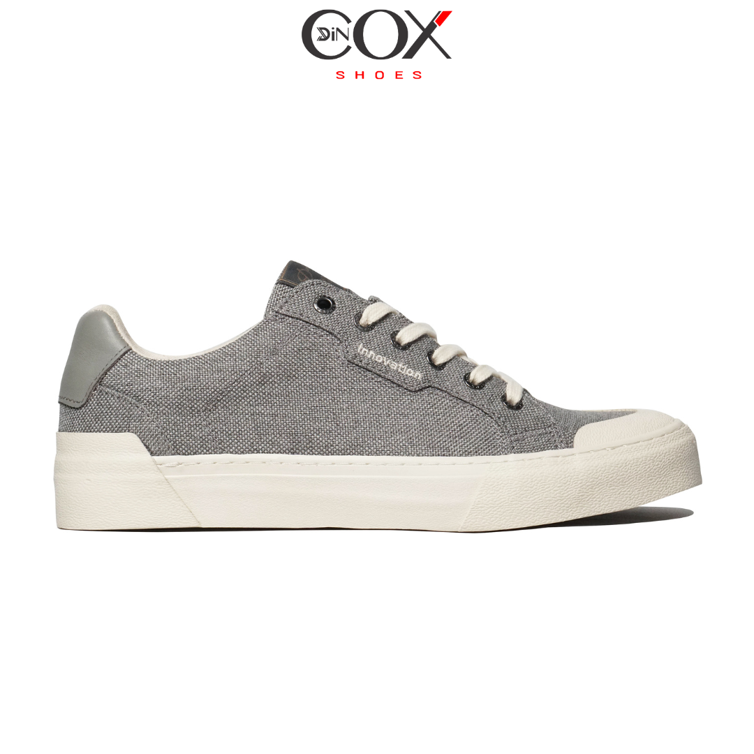 Giày Vải Sneaker Canvas Đế Bằng Nam DC30 Light Grey Dincox