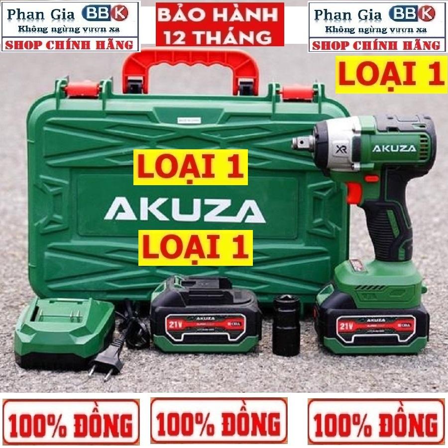 Máy Siết Bulong Pin AKUZA B350Pro Lực Siết 350N/m 21V - 2 Pin 10 Cell không chổi than - Bảo hành chính hãƞg