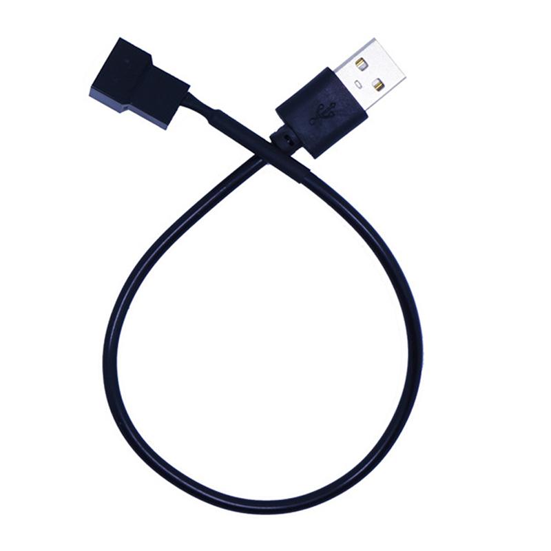 Quạt 3Pin hoặc 4pin đến Cáp bộ điều hợp USB 3/4 PIN Máy tính Máy tính PC Fan.