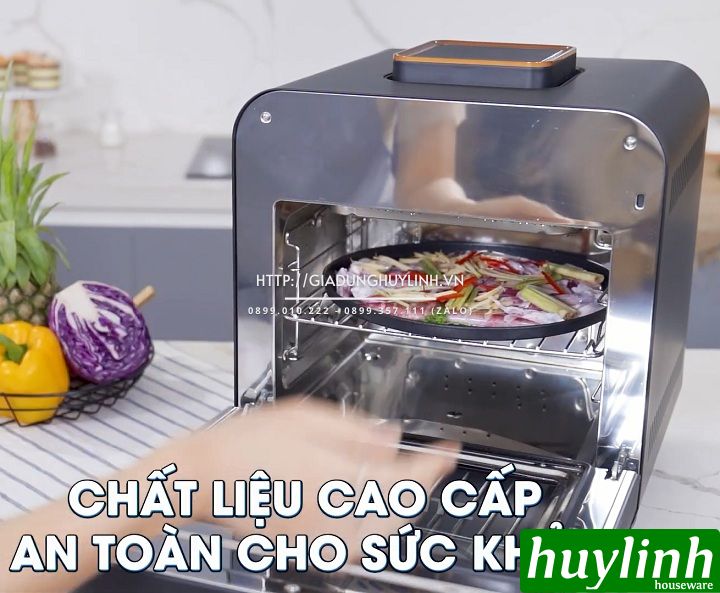 Nồi chiên không dầu hấp hơi nước Kalite Steam STAR - PRO - 15 lít - Tặng bao tay + chổi quét - Hàng chính hãng