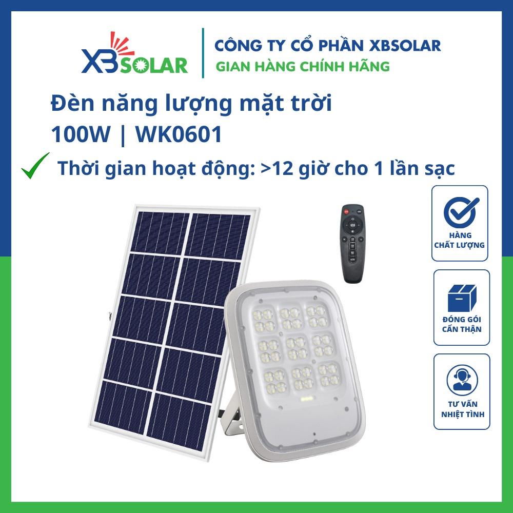 Đèn năng lượng mặt trời 100W WK0601 có điều khiển từ xa, Đèn led năng lượng mặt trời 100W
