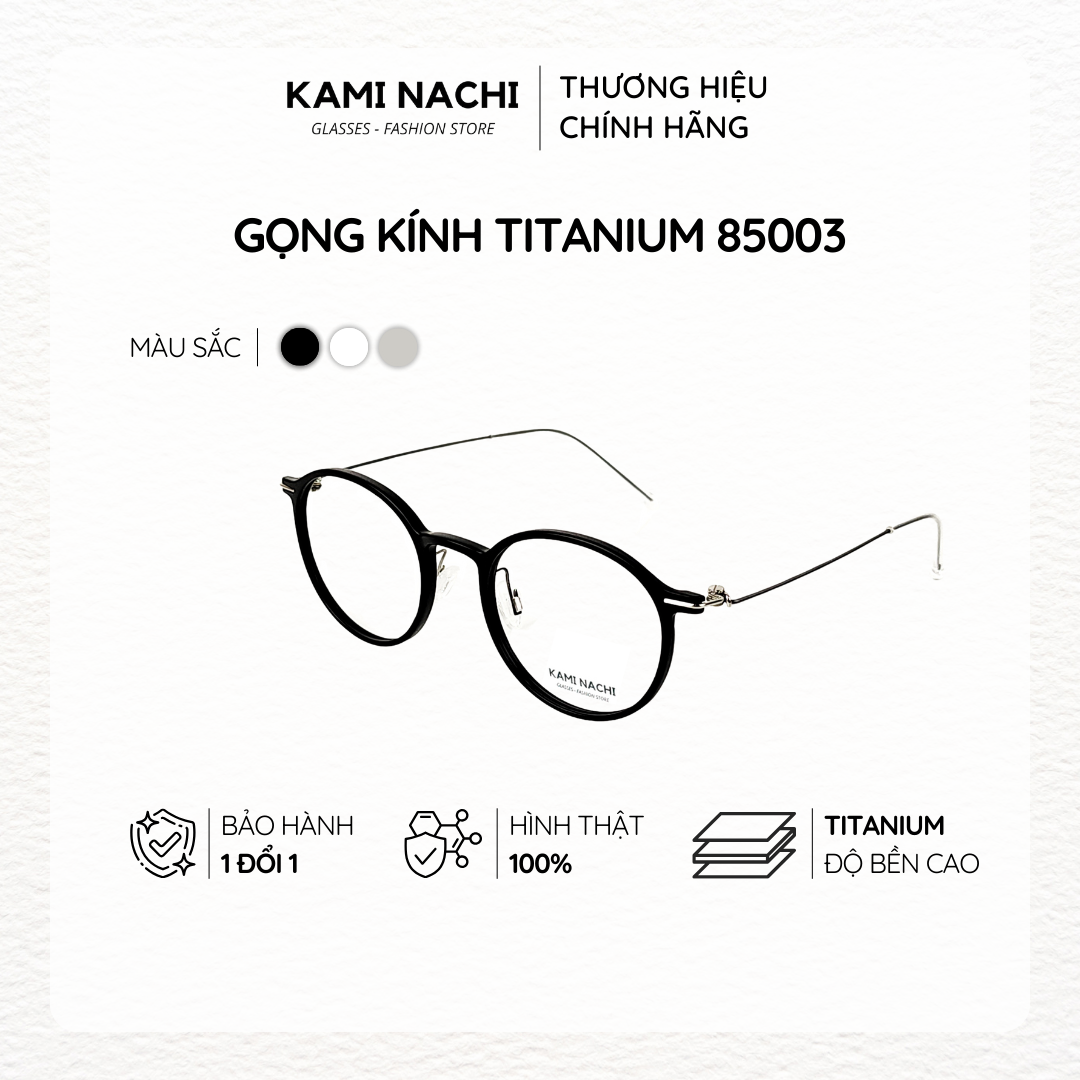 Hình ảnh Gọng kính Xuân Hè mới KAMI NAHCI 85003, chất liệu Titanium