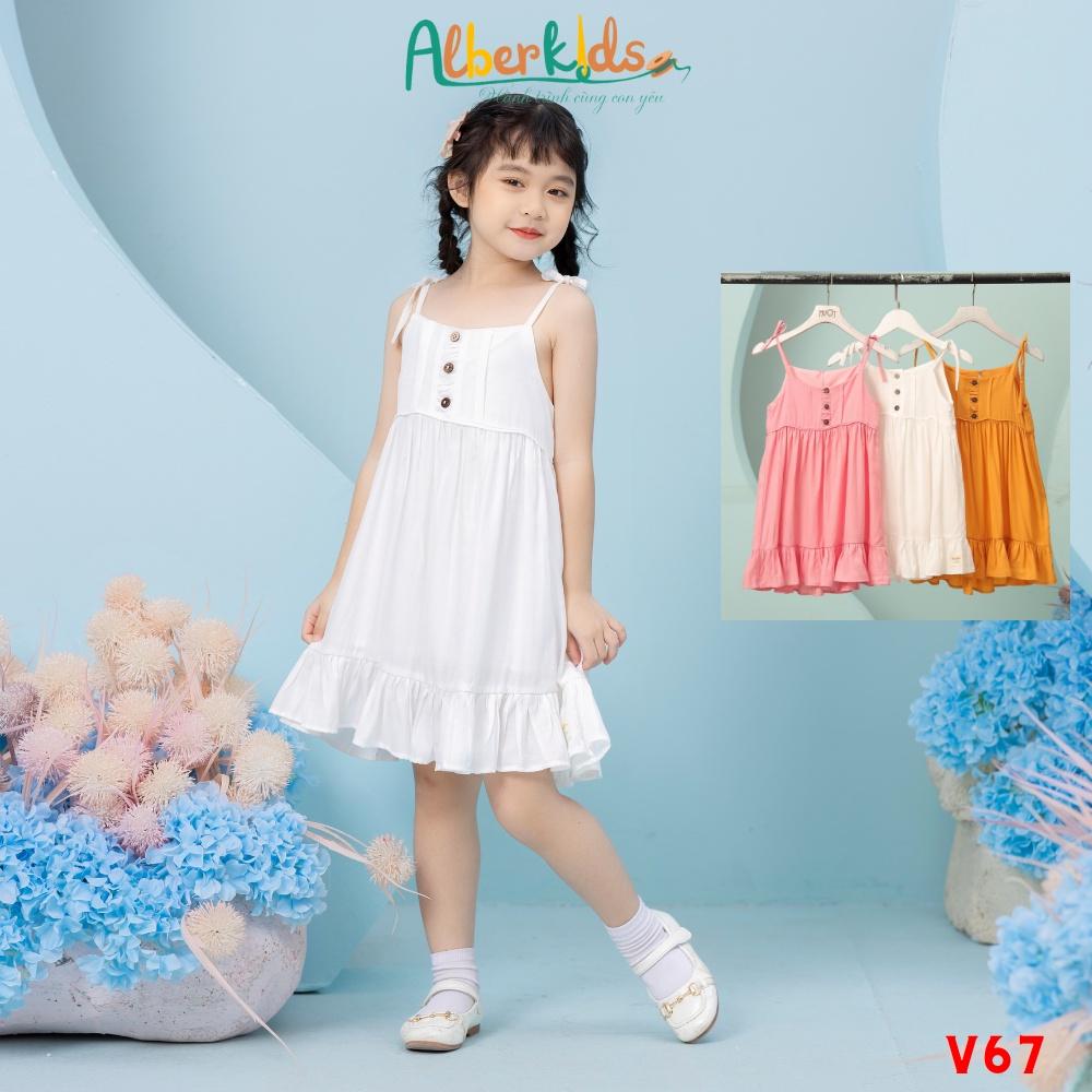 Váy bé gái ALBERKIDS 2 dây 2 lớp công chúa xinh đẹp cho trẻ em 2,3,4,5,6,7,8,9,10,11,12 tuổi [V67