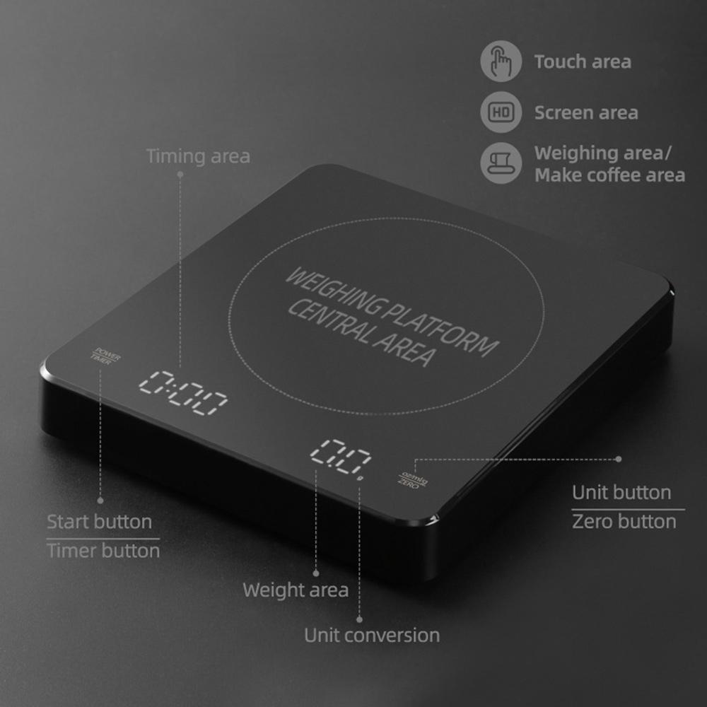 Cân Cà Phê Trọng Lượng 0-3Kg Kỹ Thuật Số Ck2150 Với Màn Hình Led Hẹn Giờ