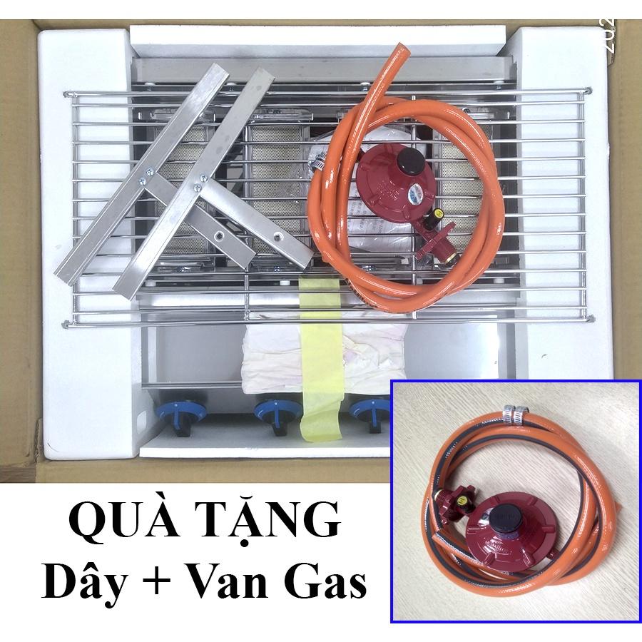 Bếp nướng gas hồng ngoại 6 họng ngắn