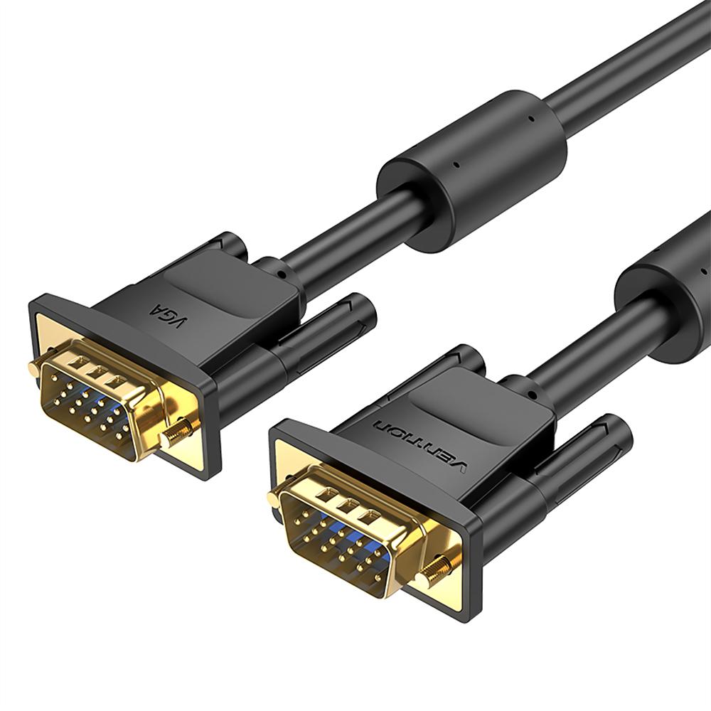 Cáp VGA Nam sang Nam với Dây dẫn đồng nguyên chất HD 1080P Lõi Ferrite kép cho Máy chiếu PC 10m