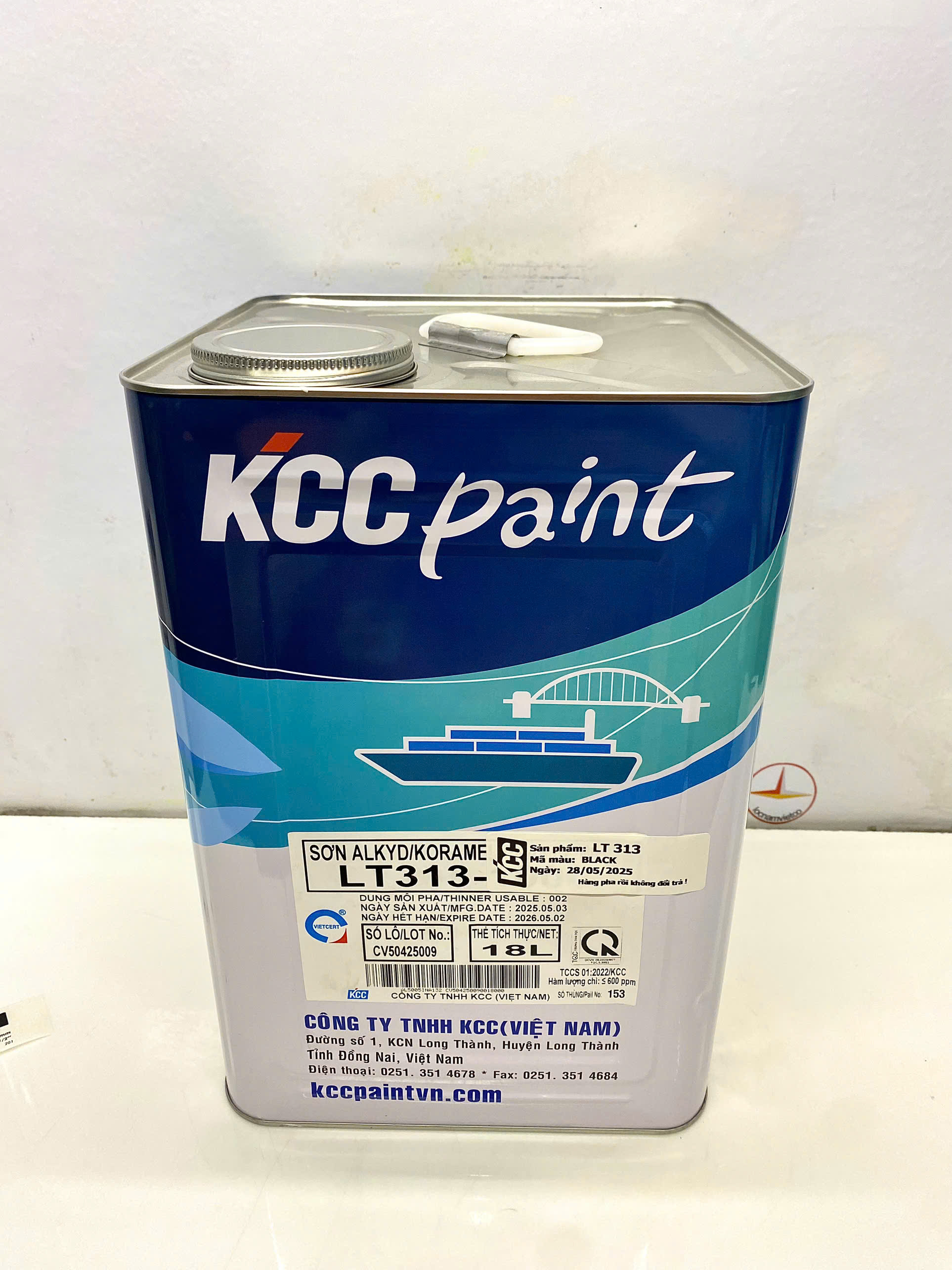 Sơn Alkyd KCC LT313 Base C màu đen 1999 (Black) _18L