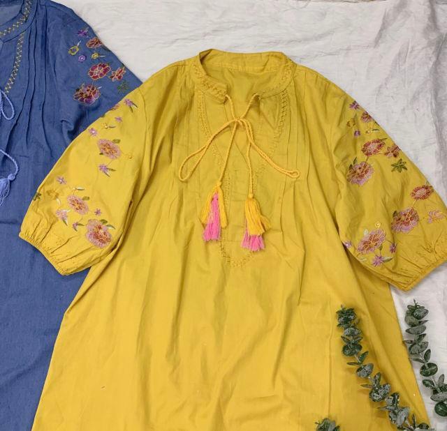 ĐẦM DOLL THÊU HOA BOHEMIAN