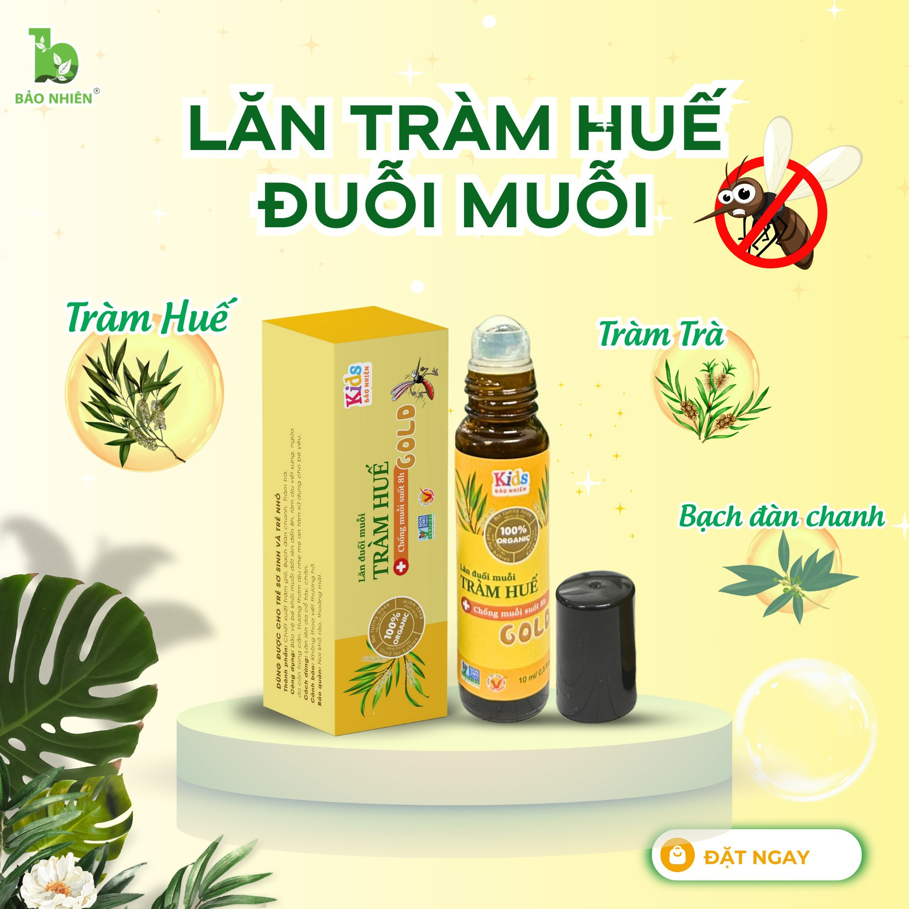 Lăn xua muỗi tràm huế - Bảo Nhiên Chính hãng