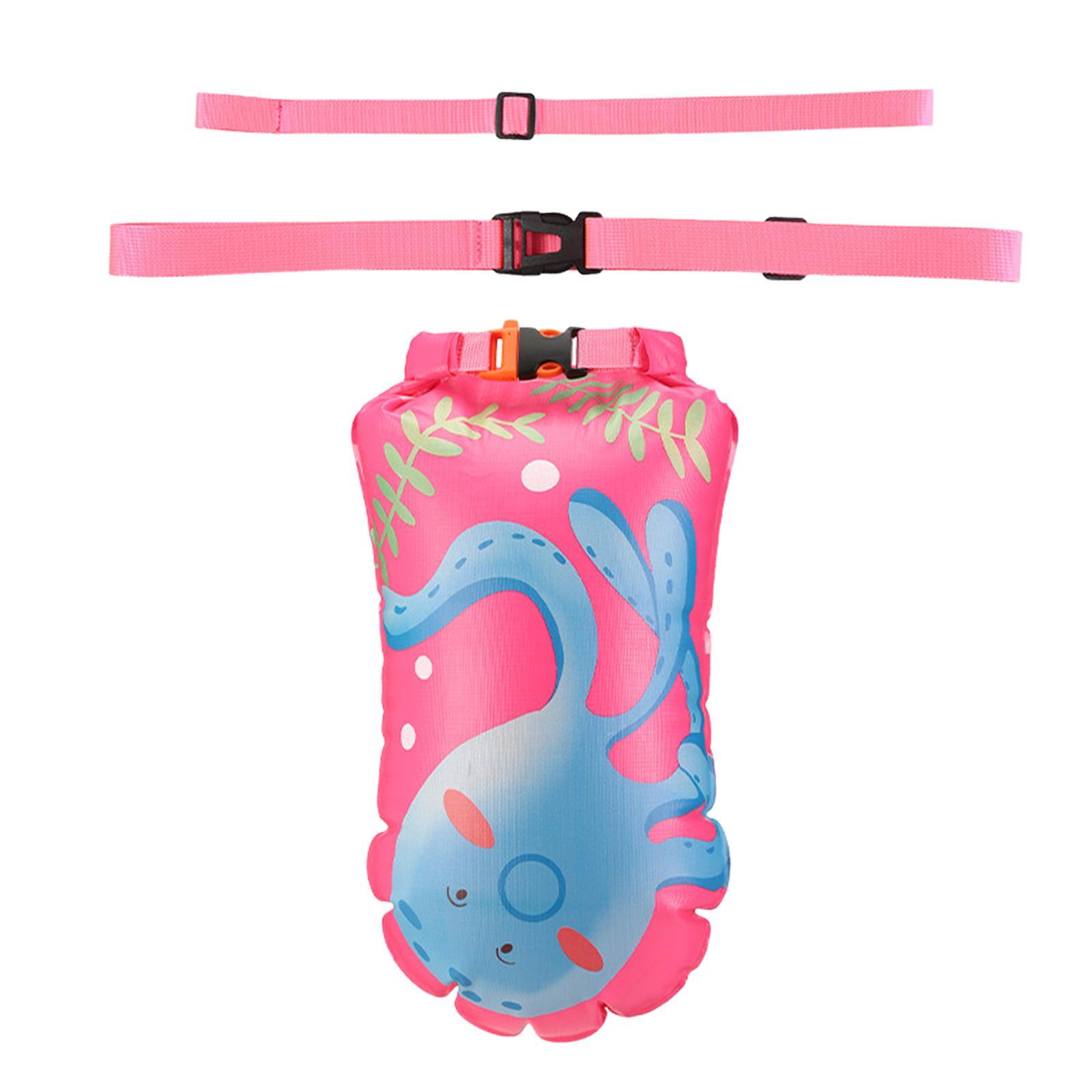 Safety Swim Buoy Floating Bag Waterproof Bag Swimming Tow Bag Ultralight Inflatable Buoy Float Swim Safety Float for Diving Boating Kayaking
